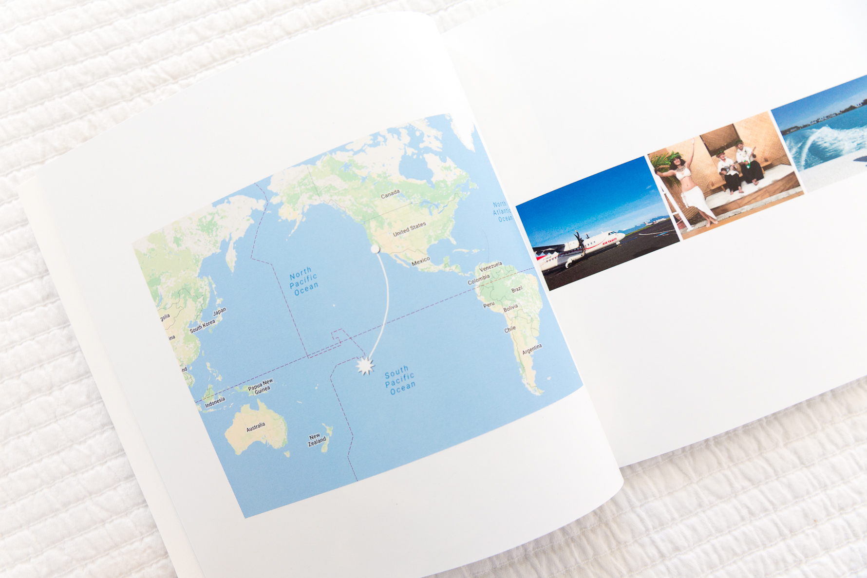 Tell Your Story | Travel Photo Book | Add a Map | Bora Bora | www.suzanneobrienstudio.com