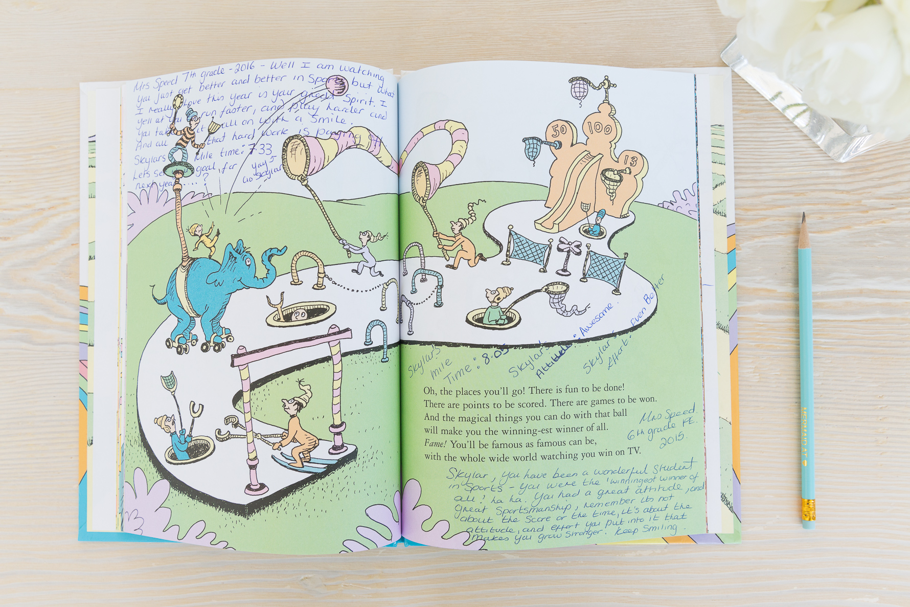 School Memory Book | Dr Seuss Oh The Places You'll Go | suzanneobrienstudio.com