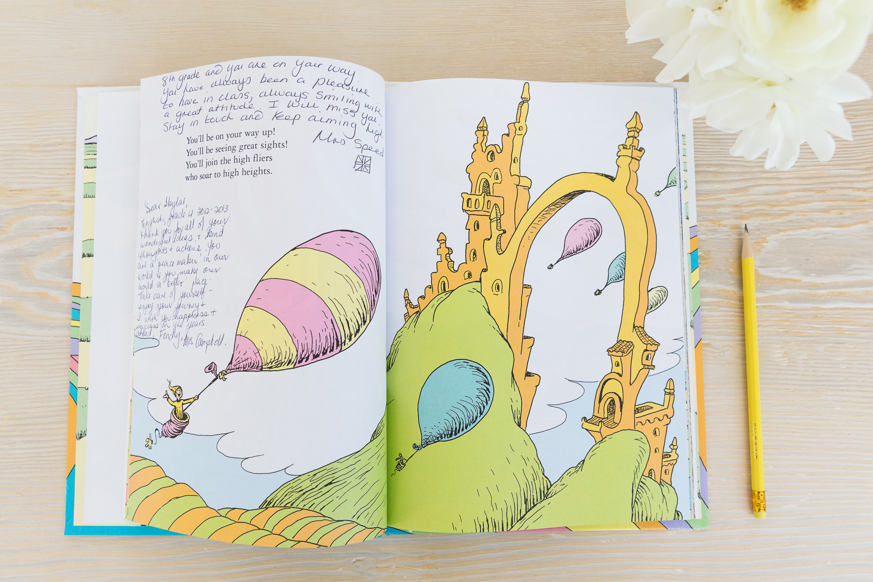 School Memory Book | Dr Seuss Oh The Places You'll Go | suzanneobrienstudio.com