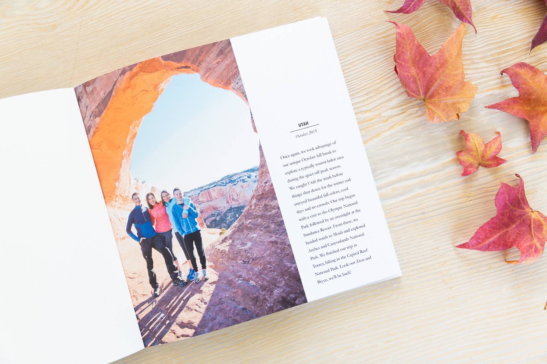 Celebrating the fall beauty of Utah in a custom designed photo book | suzanneobrienstudio.com