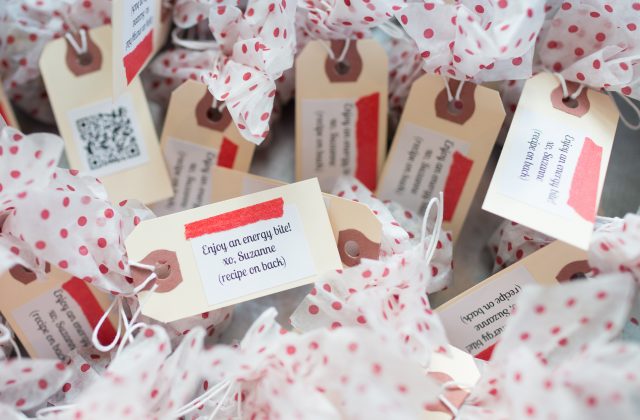 QR Codes + Party Favors! | Energy Bite Recipe | suzanneobrienstudio.com