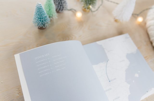travel photo books make the perfect gift | include an itinerary and map of destinations| suzanneobrienstudio.com
